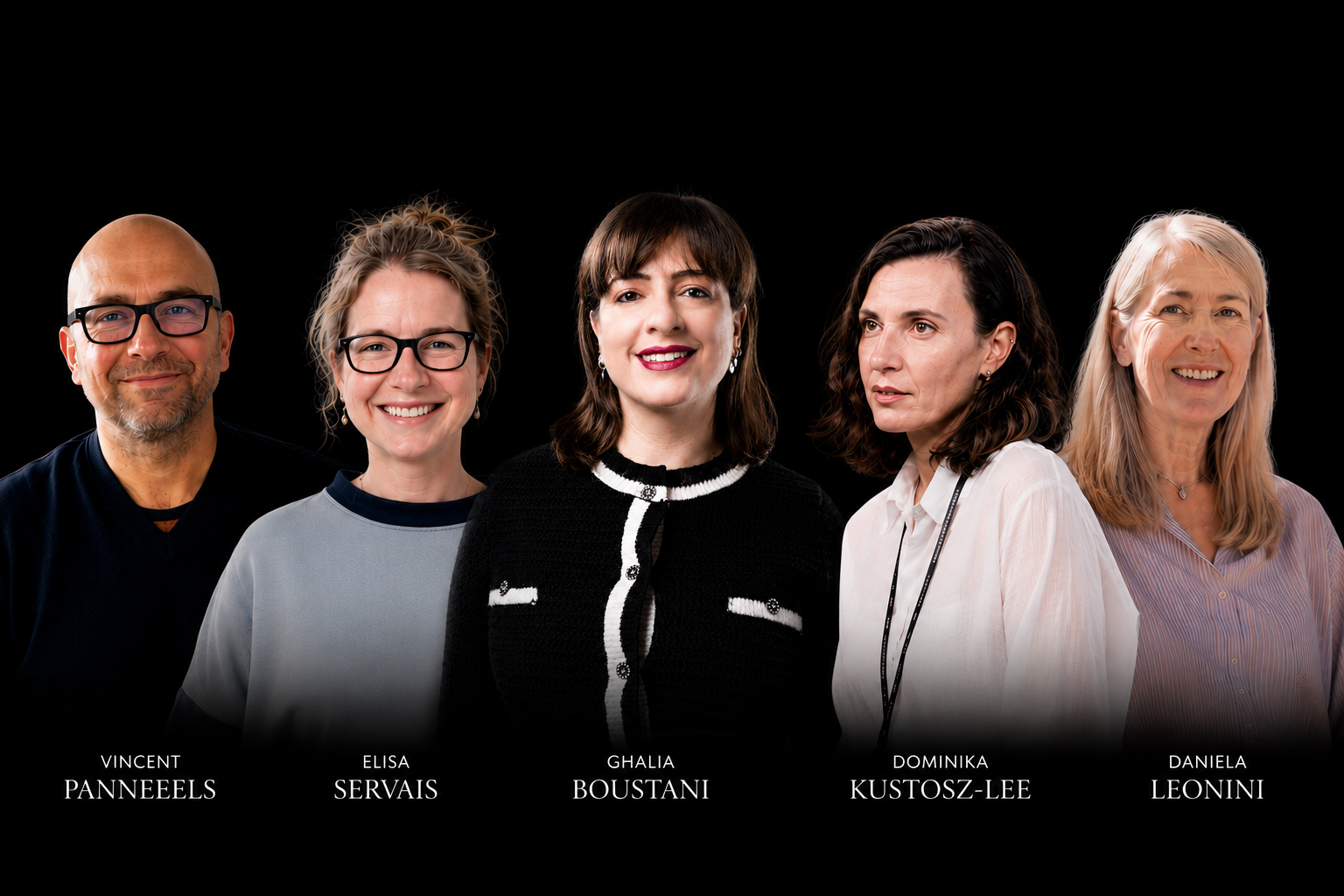 Decoding Retail 5 speakers — Vincent Panneeels, Elisa Servais, Ghalia Boustani, Dominika Kustosz-Lee, Daniela Leonini